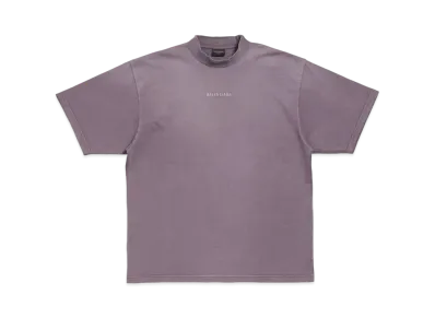 BALENCIAGA MENS Back T-shirt Medium Fit "Purple/Grey"