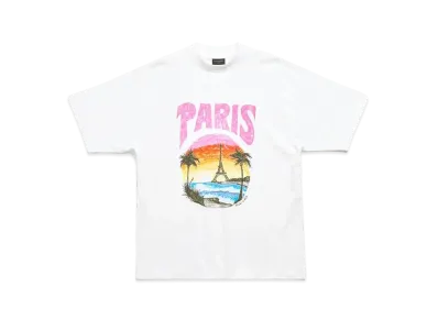 BALENCIAGA Paris Tropical T-Shirt Medium Fit "White"