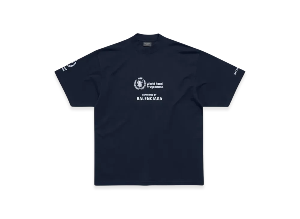BALENCIAGA WFP Medium Fit T-Shirt "Dark Blue White"