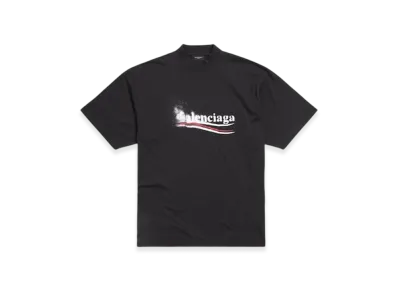 BALENCIAGA Political Stencil T-Shirt Medium Fit "Black"
