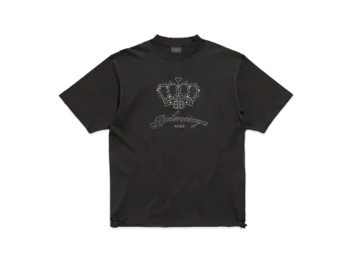 BALENCIAGA BB Motel T-Shirt Medium Fit in Vintage Jersey "Black"