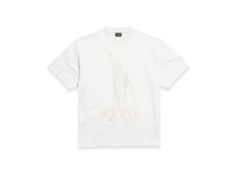 BALENCIAGA Paris Liberty T-Shirt Medium Fit "White"