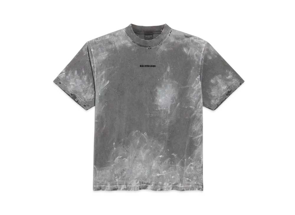BALENCIAGA Men's Back T-Shirt Medium Fit "Gray"