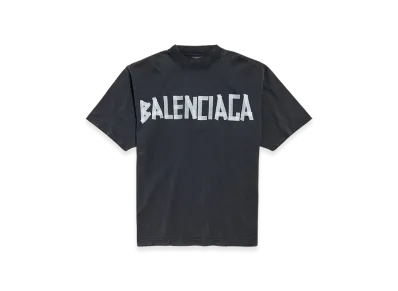 BALENCIAGA New Tape Type T-Shirt Medium Fit "Black Faded"