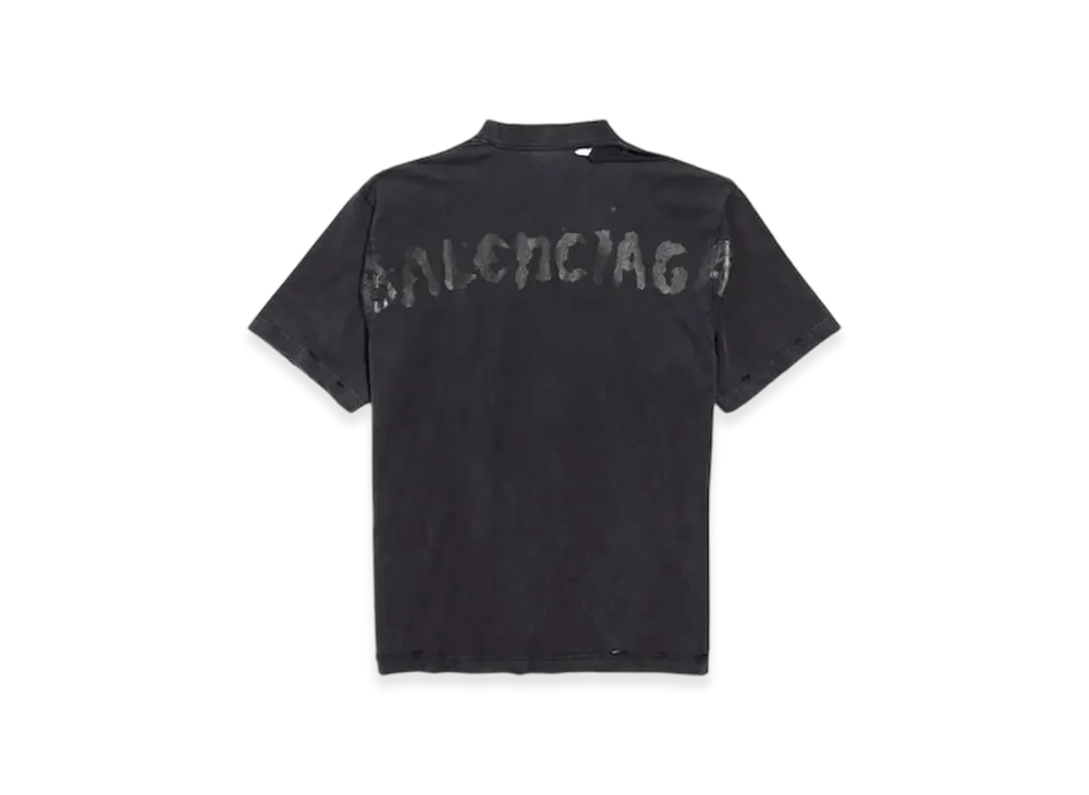 BALENCIAGA Painted T-Shirt Medium Fit "Black"