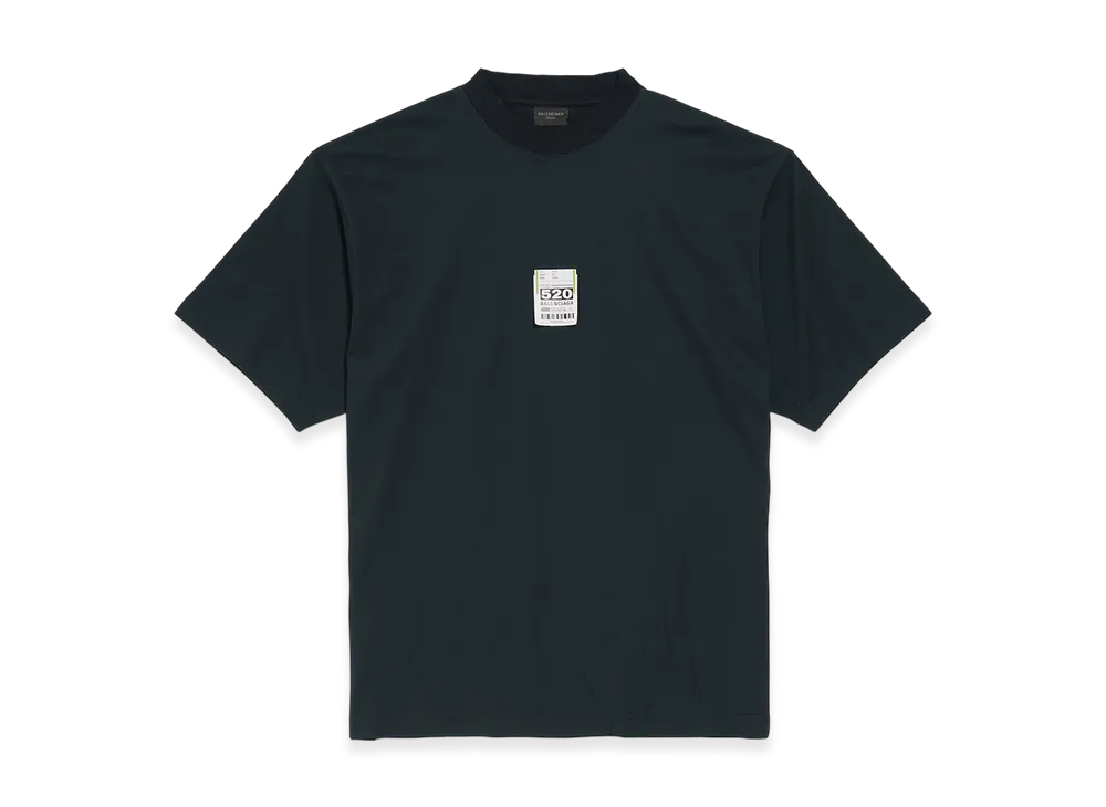 BALENCIAGA Airport Tag T-shirt Medium Fit "Faded Black"