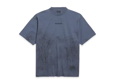 BALENCIAGA BALENCIAGA Back T-shirt Medium Fit "Faded Dark Blue/Black"