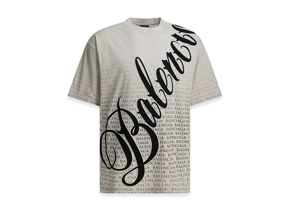 BALENCIAGA "Big B" Crew-Neck T-Shirt "White"