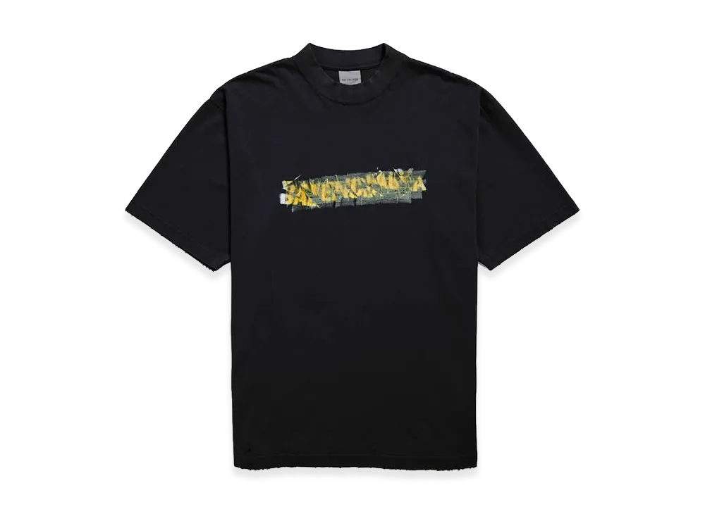 BALENCIAGA Messy Spray T-Shirt Medium Fit "Black"