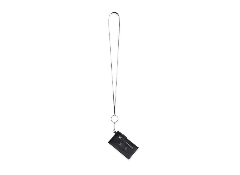 BALENCIAGA Le Cagole Card Case On Key Chain "Black"
