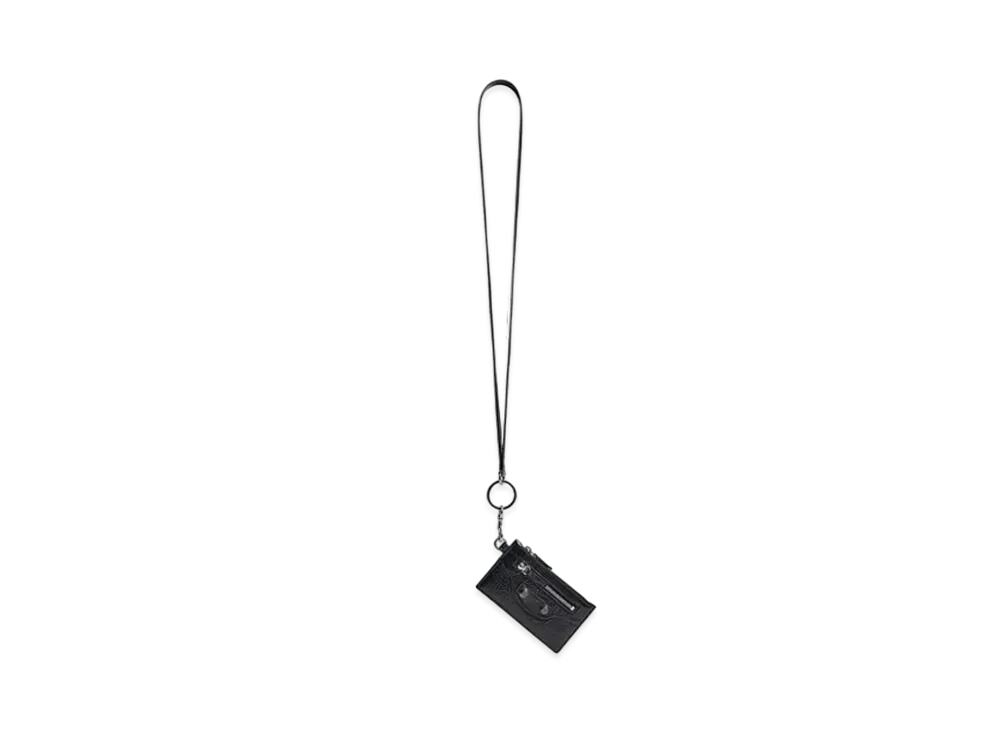 BALENCIAGA Le Cagole Card Case On Keychain "Black"