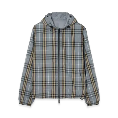 Burberry Reversible Check Hooded Jacket "Wave Blue"