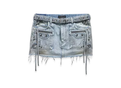 BALENCIAGA Women's Cagole Mini Skirt "Blue"