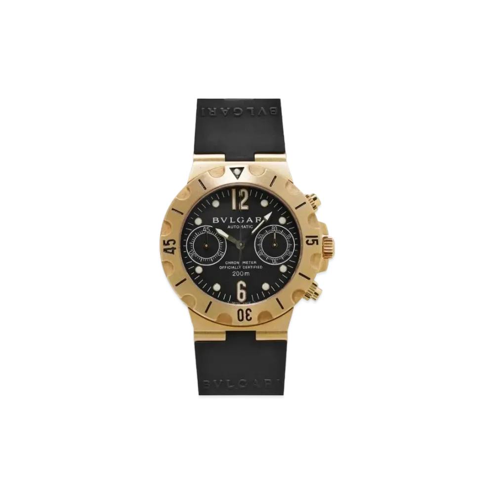BVLGARI Diagono Scuba Chronograph "Black/Yellow Gold/Black"