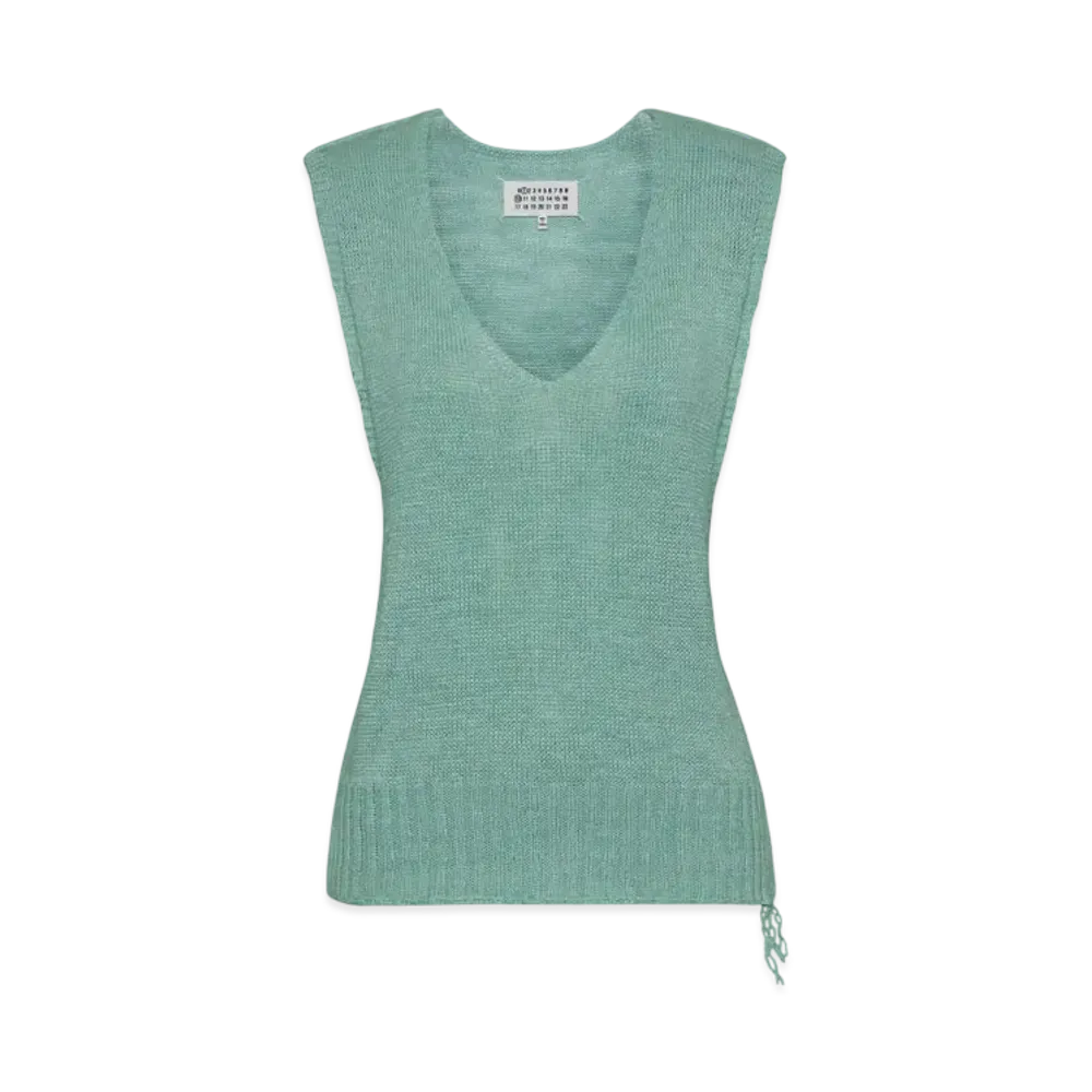 Maison Margiela Women's Gardening Hemp Knit Vest "Light Blue"