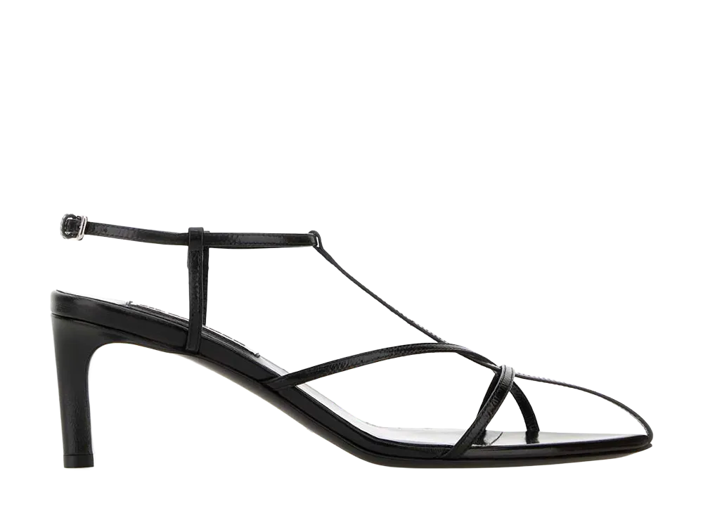 Jil Sander Women's Cage Medium-Heel Sandal "Black"