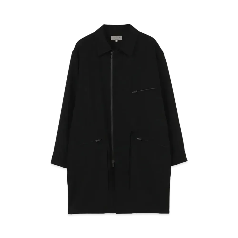 Yohji Yamamoto Pour Homme ARMY GABARDINE FASTENER BLOUSE "Black"