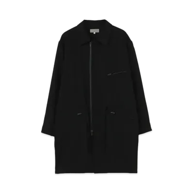 Yohji Yamamoto Pour Homme ARMY GABARDINE FASTENER BLOUSE "Black"