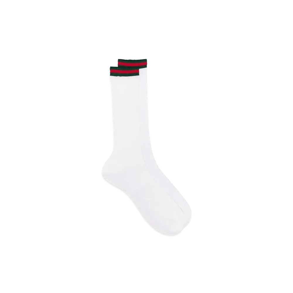 GUCCI Women's Web Tape Socks "White"