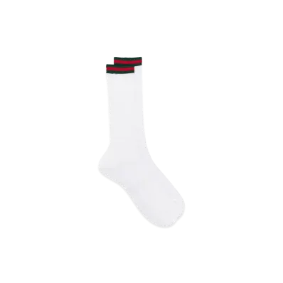GUCCI Women's Web Tape Socks "White"