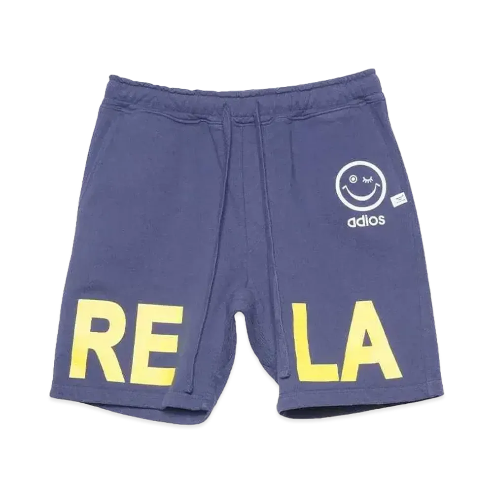 Perfect ribs (adios & RELAX -large-) Basic Sweat Short Pants "Vintage Navy"