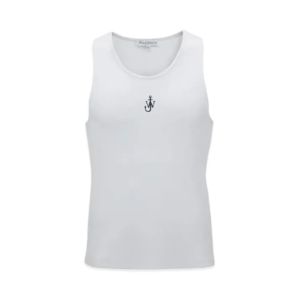 JW ANDERSON Tank Top With Anchor Logo Embroidery "White"