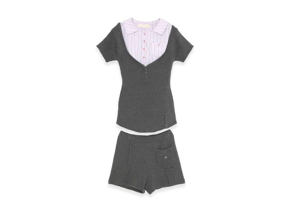 ANDMARY Women's Mimi Girls Shirt Set Up "Gray"