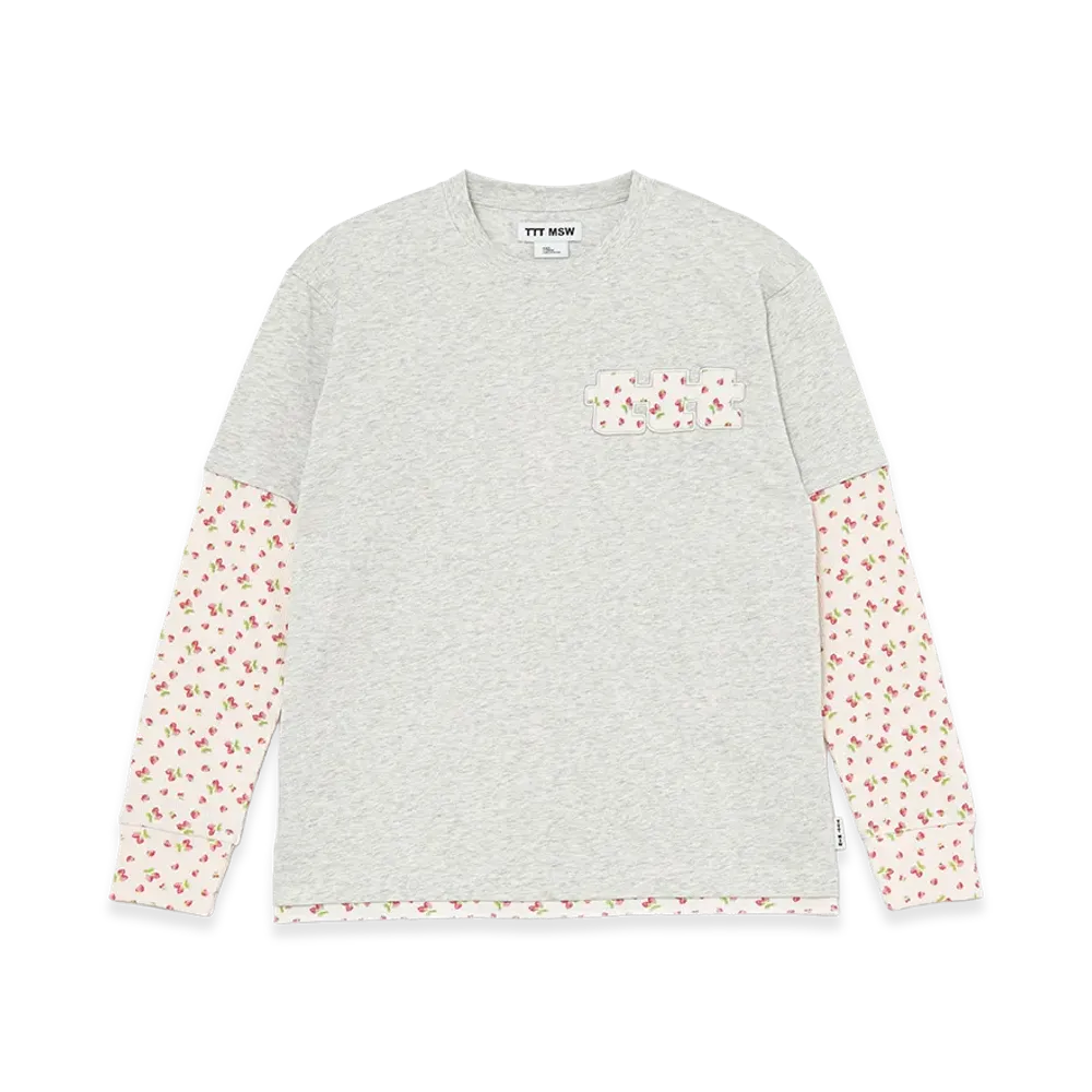 TTTMSW Fake Layered Fruits Thermal Long Sleeve Tee "Grey"
