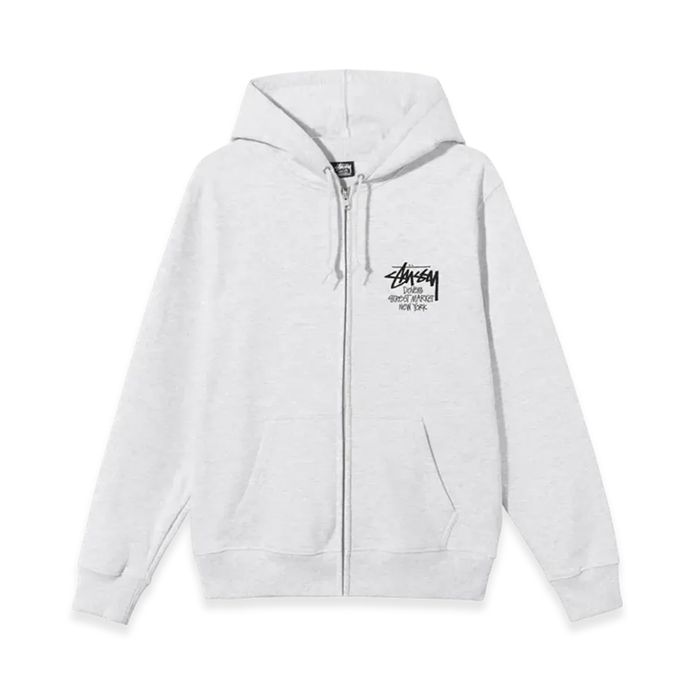 Stussy Stock DSM New York Zip Hoodie 2021 "Ash Heather"