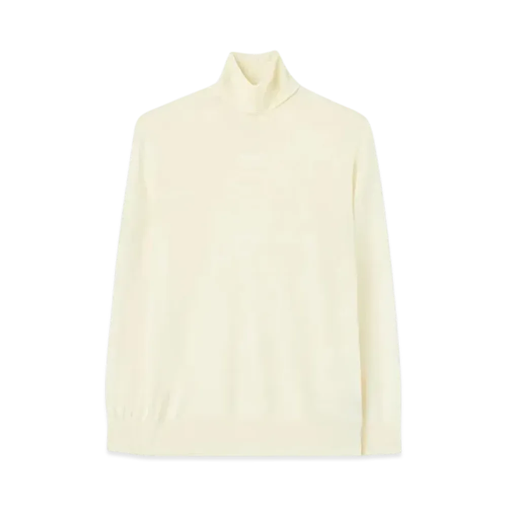 Jil Sander Women's Lightweight Wool High-Neck Sweater "Corn Silk"