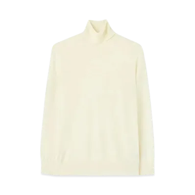 Jil Sander Women's Lightweight Wool High-Neck Sweater "Corn Silk"