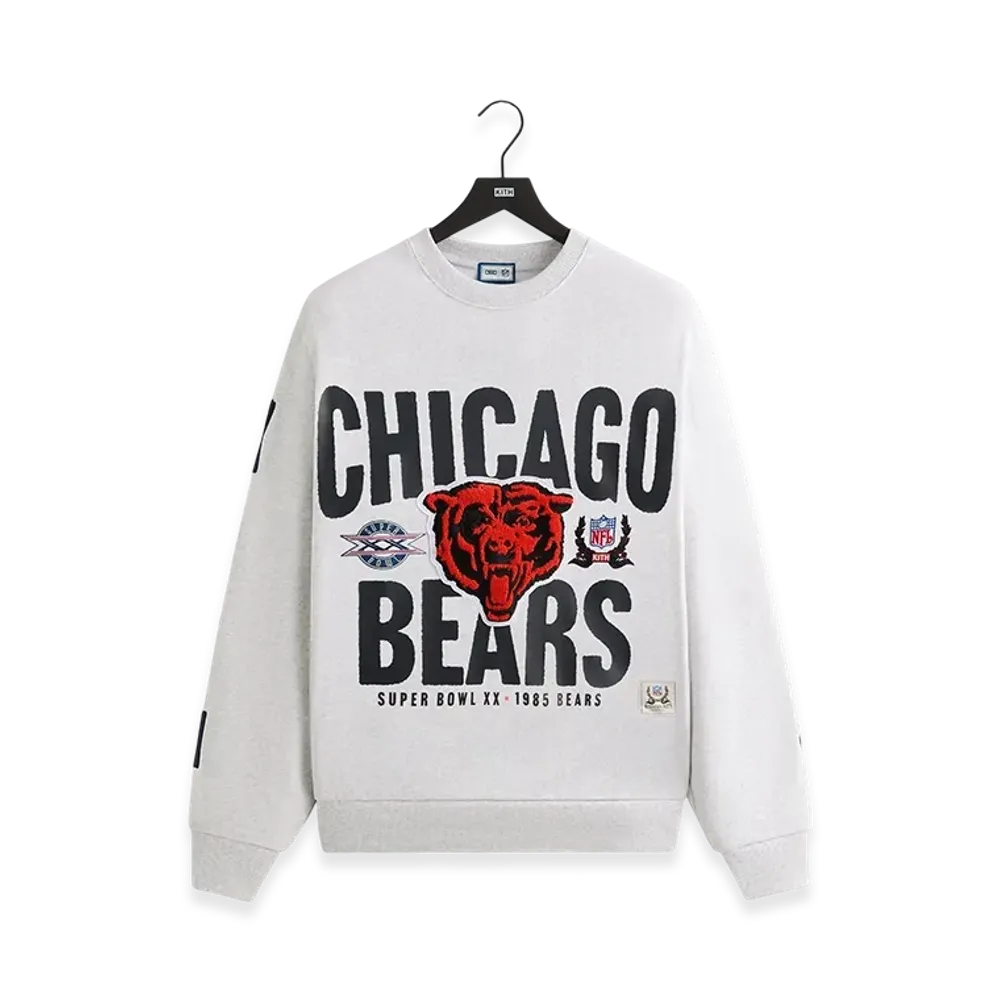 Kith x the NFL Chicago Bears 1985 Vintage Crewneck "Light Heather Grey"