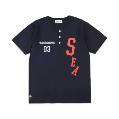 WIND AND SEA League-03 Henly Neck S/S Tee "Navy"
