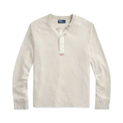 Polo Ralph Lauren Waffle Knit Henly Neck Shirt "White"