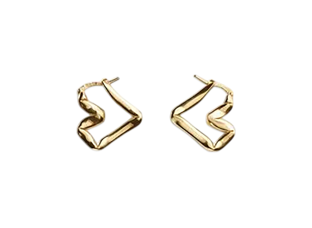 Bottega Veneta H Beam Earrings "Yellow Gold"