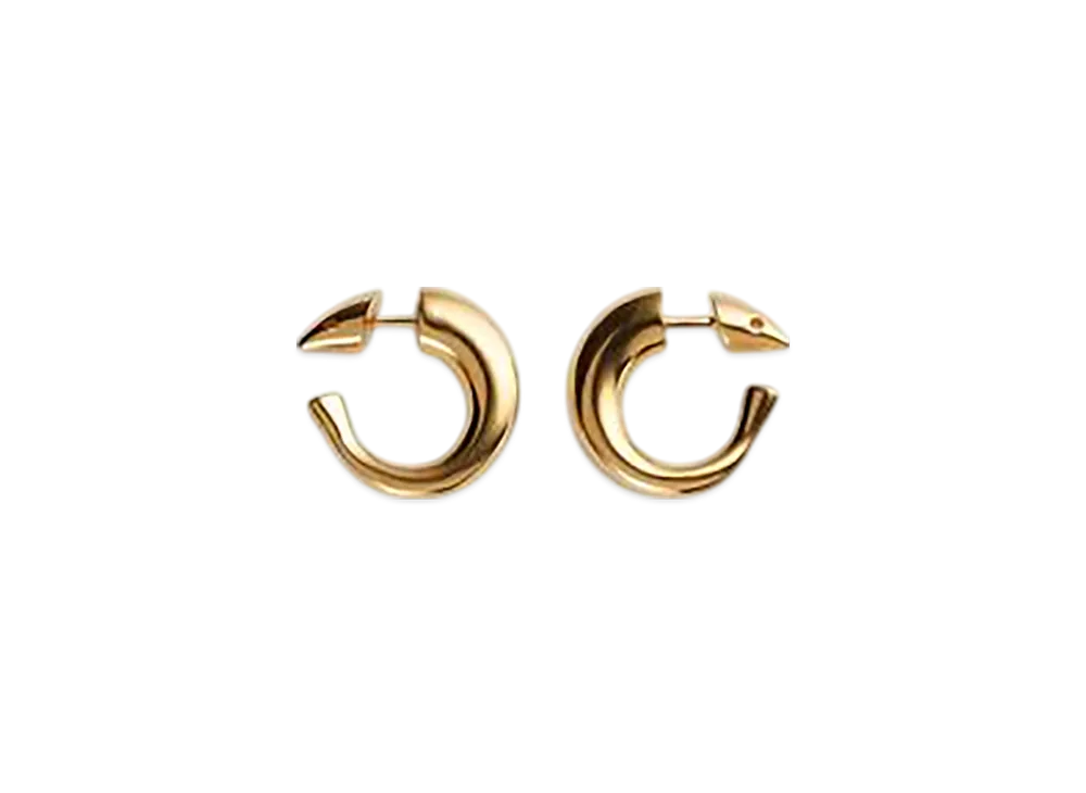 Bottega Veneta Sardine Hoop Earrings "Yellow Gold"