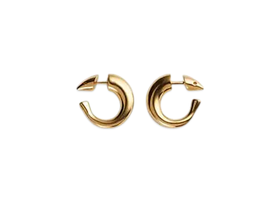 Bottega Veneta Sardine Hoop Earrings "Yellow Gold"