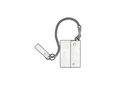 Supreme Leather Chain Wallet "White"