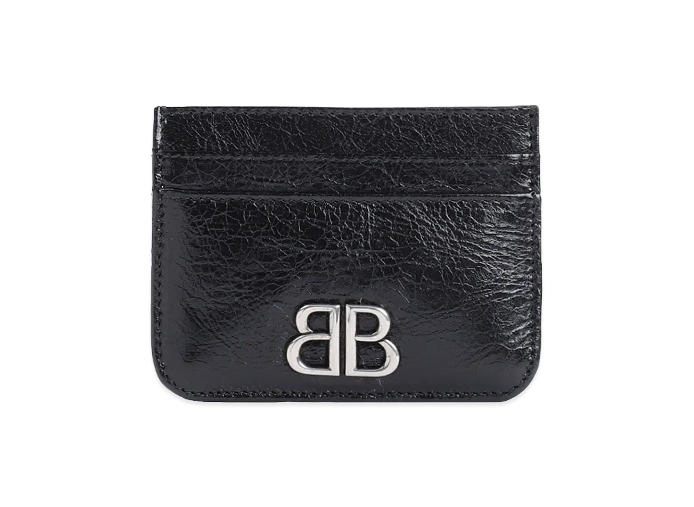 BALENCIAGA Women's Monaco Ca Ho Wom Credit Card Case "Black"