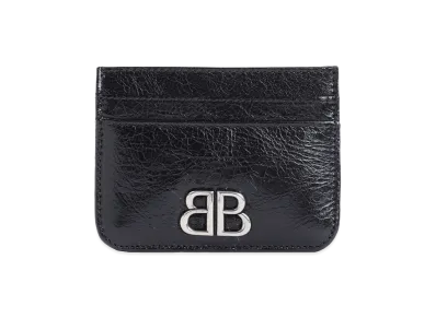 BALENCIAGA Women's Monaco Ca Ho Wom Credit Card Case "Black"