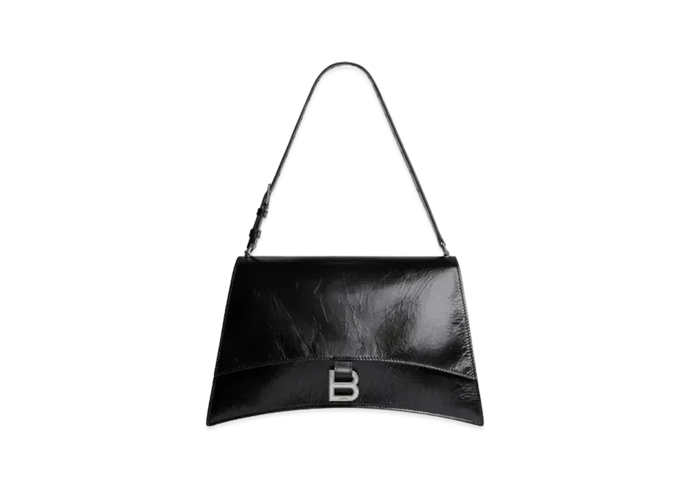 BALENCIAGA Crush Medium Shoulder Bag "Black"