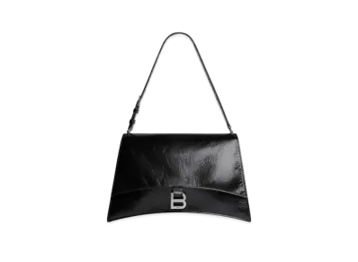 BALENCIAGA Crush Medium Shoulder Bag "Black"
