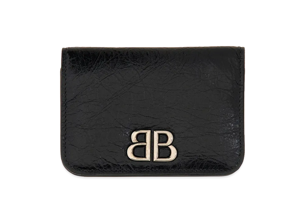 BALENCIAGA Women's Monaco Fla Ca Hol Credit Card Case "Black"