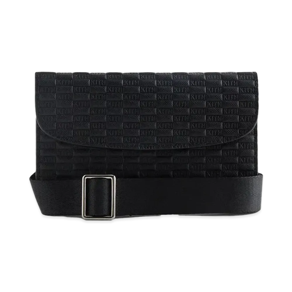 Kith Double Pouch Crossbody in Kith Monogram "Black"