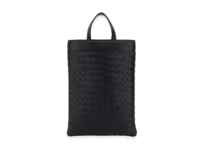 Bottega Veneta Leather Intrecciato Laptop Case "Midnight Blue"