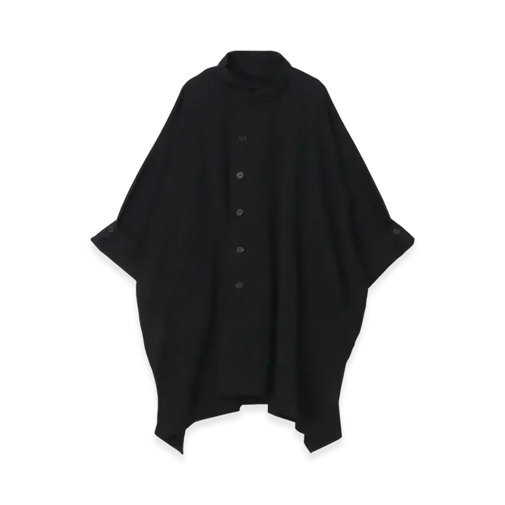 Yohji Yamamoto Gabardine High Neck Coat "Black"