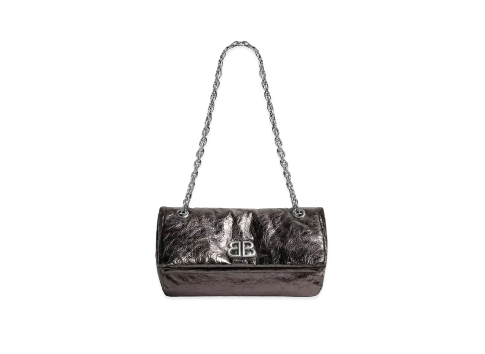BALENCIAGA Monaco Small Chain Bag Metallized