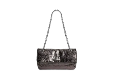 BALENCIAGA Monaco Small Chain Bag Metallized