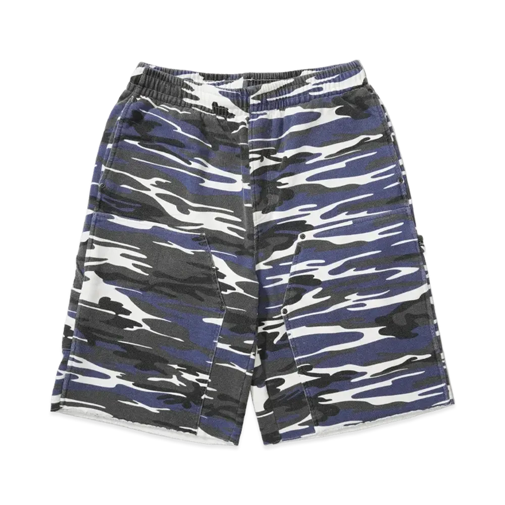 Supreme Double Knee Painter Sweatshort "Blue Camo"