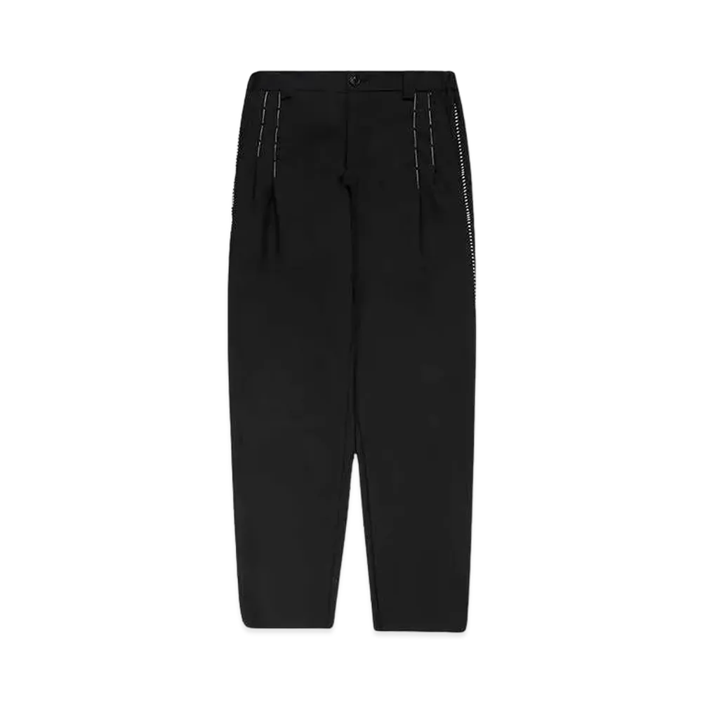 DISCOVERED TACKING DESIGN TROUSERS "BLACK"